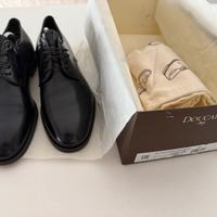 Scarpe Doucal’s Derby Blu – Pelle di vitello