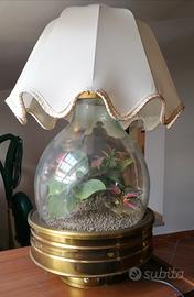 Acquario con Lampada ed Aeratore e mangimi pesci