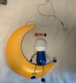 Lampadario cameretta con luna e omino