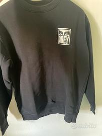 Felpa Obey nera con logo posteriore