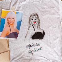 t.shirt  aerografata christina aguilera