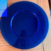 Piatti vetro blu