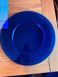 Piatti vetro blu