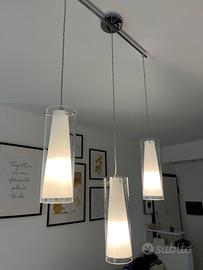 Lampadario EGLO Pinto 3 luci - Vetro bianco