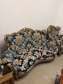 Salotto stile barocco veneziano dorato