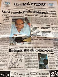 Il Mattino 20/01/2000 Morte Bettino Craxi