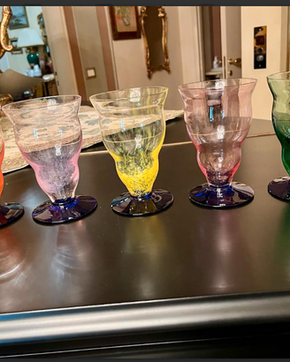 PREZIOSOsetNR5caliciVETROsoffiatoMURANOcolorato