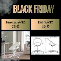 Sedia girevole con ruote bianca