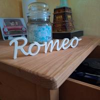 Nome in legno personalizzato fatto a mano