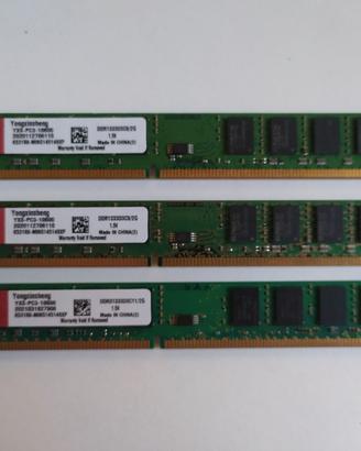 Lotto 6 giga ram ddr 3 low profile