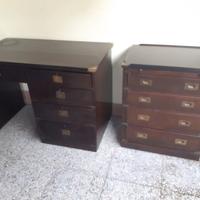 Scrivania e cassettiera vecchia marina anni 70
