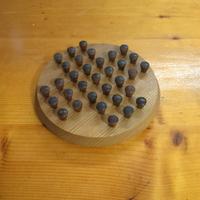 Solitario in legno vintage - diametro 15 cm