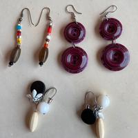 Set 3 paia di orecchini pendenti (bigiotteria)