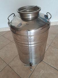 Bidone per olio inox sansone 50 litri