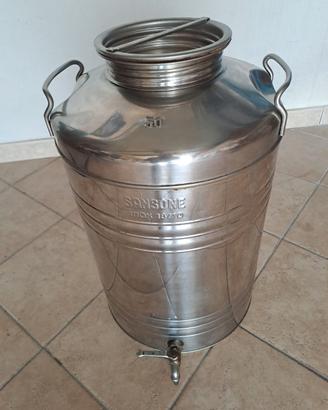 Bidone per olio inox sansone 50 litri