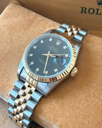 Rolex Datejust 16233 nero diamanti 💎FULL set