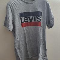 T-Shirt Uomo Levi’s – Grigia Logo Box Rosso/Blu, I