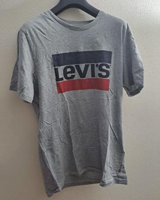 T-Shirt Uomo Levi’s – Grigia Logo Box Rosso/Blu, I