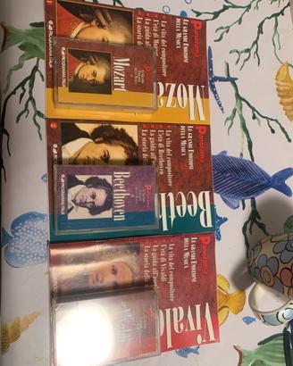 Lotto 3 musicassette e opuscoli musica classica