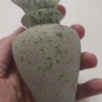 VASETTO AD ANFORA VETRO DI MURANO  "SCAVO" VINTAGE