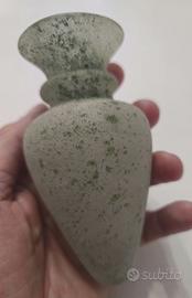 VASETTO AD ANFORA VETRO DI MURANO  "SCAVO" VINTAGE