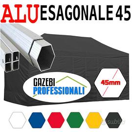 Gazebo 6x3 pieghevole alluminio tendone feste pvc