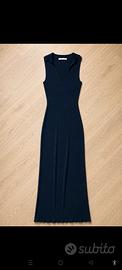 abito lungo navy Blue Mango