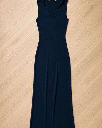 abito lungo navy Blue Mango
