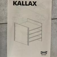 Struttura interna per IKEA Kallax con 4 ripiani