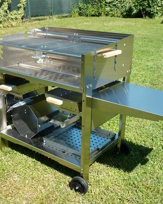 Barbecue a legna e carbonella inox 80GFULL- ilSimo