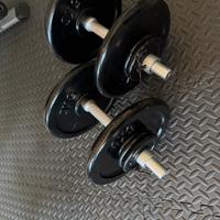 Coppia di manubri componibile + 29 kg di pesi