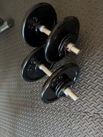 Coppia di manubri componibile + 29 kg di pesi