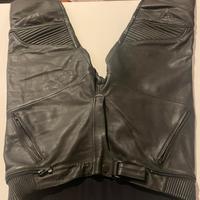Pantaloni moto in pelle nera Dainese