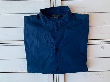 Camicia Uomo Zara Man Tg. M Cotone Blu