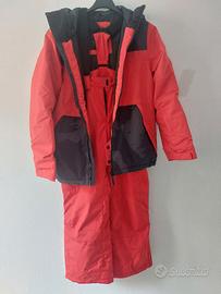 Tuta da sci spezzata colore rosso