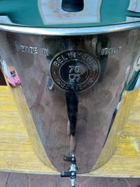 Bidone in acciaio inox 70 ltBelvivere con doppio c