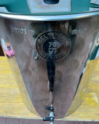 Bidone in acciaio inox 70 ltBelvivere con doppio c