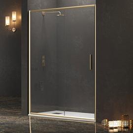 Doccia nicchia 110 cm profilo oro spazzolato