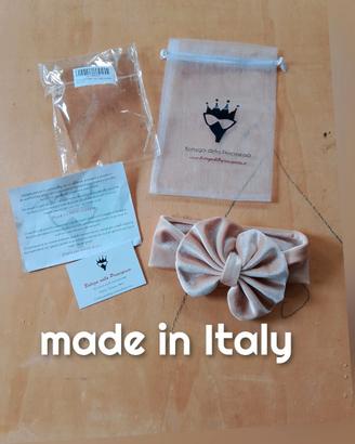 Fiocco in velluto ciniglia made in Italy