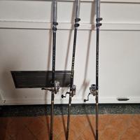 Set 3 canne da pesca, FIGTHER con mulinelli daiwa