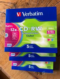 Verbatim CD-RW riscrivibili