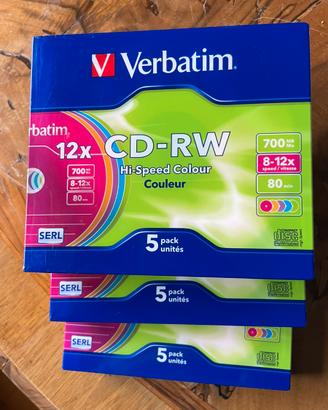 Verbatim CD-RW riscrivibili