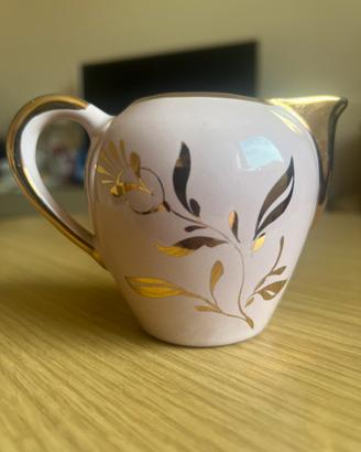 Bricco vintage per latte rosa/oro