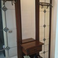 Specchiera attaccapanni legno massello