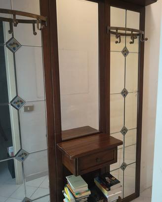 Specchiera attaccapanni legno massello