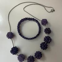 Gioielli collana e bracciale ametista naturale