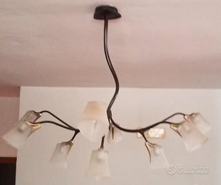 Lampadario Marchetti in bronzo 9 luci