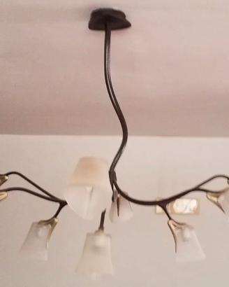 Lampadario Marchetti in bronzo 9 luci