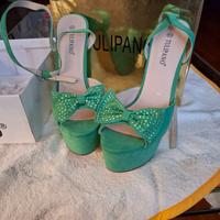 Sandalo donna verde Tulipano