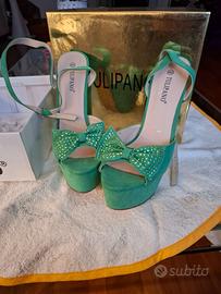 Sandalo donna verde Tulipano